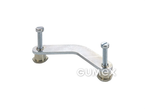 Bremssattel zum Manometer Durchmesser 63mm, 2 Schrauben für Befestigung, verzinkter Stahl, 